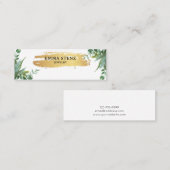 Watercolor Eucalyptus Leaves Earring Studs Hoops Mini Visitenkarte (Vorne/Hinten)