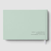 Watercolor Eucalyptus New Mrs. Name Wedding Gästebuch (Rückseite)