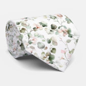 Watercolor Eucalyptus Pattern Krawatte (Gerollt)