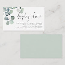 Watercolor Eucalyptus Script Display Bridal Shower