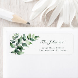 Watercolor Eucalyptus Wedding | White Address