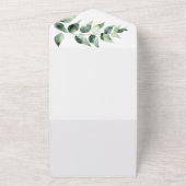 Watercolor Eucalyptus Wedding | White All In One Einladung (Außenbereich)