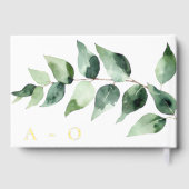 Watercolor Eucalyptus Wedding | White Gästebuch (Rückseite)