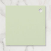 Watercolor Eucalyptus Wedding | White Geschenkanhänger (Rückseite)