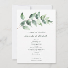 Watercolor Eucalyptus Wedding | White Program