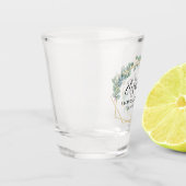 Watercolor-Eukalyptus-Grün-Junggeselinnen-Abschied Schnapsglas (Links)