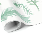 Watercolor Evergreen Holiday Wrapping Paper Geschenkpapier (Rolleneckpunkt)