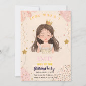 Watercolor Fairy Princess Custom Photo Birthday Einladung (Vorderseite)