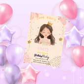 Watercolor Fairy Princess Custom Photo Birthday Einladung
