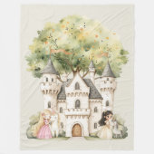 Watercolor Fairytale Princess Whimsical Fleecedecke (Vorderseite)