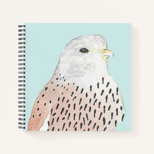 Watercolor Falcon Kestrel Notizblock (Vorderseite)