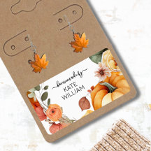 Watercolor Fall-Designlabel für selbst gemachte Pr