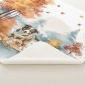 Watercolor Fall Dog Design - Australian Shepherd Sherpadecke (3/4)