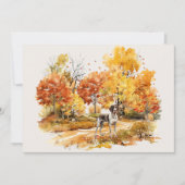 Watercolor Fall Dog Design - deutscher Zeiger Karte (Vorderseite)