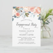 Watercolor Fall Floral Wedding Party Einladung (Stehend Vorderseite)