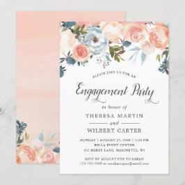 Watercolor Fall Floral Wedding Party Einladung