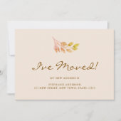 Watercolor Fall Foliage I've Moved Moving Ankündigung (Vorderseite)