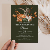 watercolor fall foliage thanksgiving potluck einladung