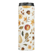 Watercolor Fall Harvest Seamless Pattern Tumbler Thermosbecher (Rückseite)