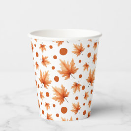 Watercolor Fall Leaves Autumn Foliage Thanksgiving Pappbecher