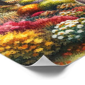 Watercolor Fall Park Scene Poster (Ecke)