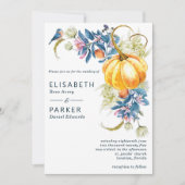 Watercolor Fall Pumpkin Hochzeit Einladung (Vorderseite)