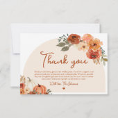 Watercolor Fall Pumpkin Wedding Danke Karte (Vorderseite)