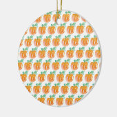 Watercolor Fall Pumpkins Orange Muster Keramik Ornament (Links)