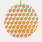 Watercolor Fall Pumpkins Orange Muster Keramik Ornament (Hinten)