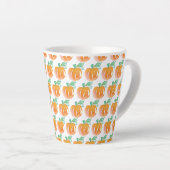 Watercolor Fall Pumpkins Orange Muster Milchtasse (Rechte Ecke)