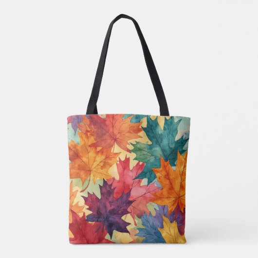 Watercolor Fall Scene Tote Bag Tasche (Rückseite)