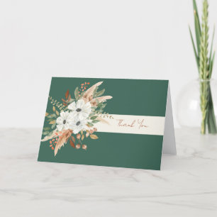 Watercolor Fall Winter Bouquet Dankeskarte
