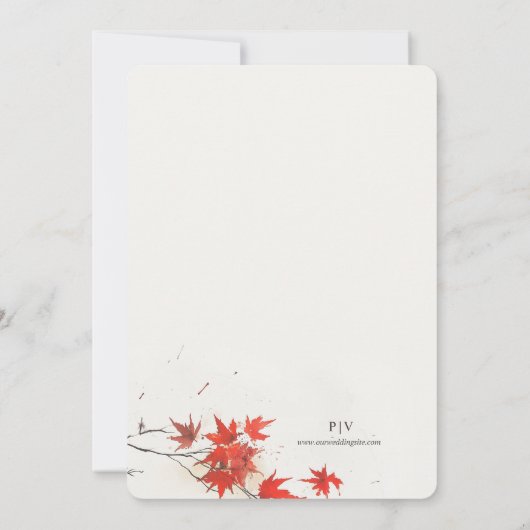 Watercolor Fall Wreath Einladung (Rückseite)