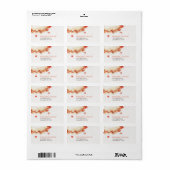 Watercolor Fall Wreath Wedding Adressaufkleber (Vorne)