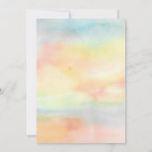 Watercolor Family Tree Taufen Christening Einladung (Rückseite)