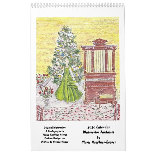 Watercolor Fantasies by MHHR 2026 Calendar Kalender (Titelbild)