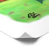 Watercolor Fantasy Blume Watercolor Poster (Ecke)