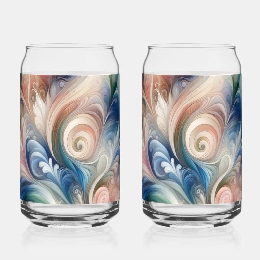 Watercolor Fantasy Floral Romantisches Muster Dosenglas (Vorderseite)