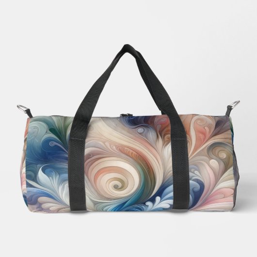 Watercolor Fantasy Floral Romantisches Muster Duffle Bag (Vorderseite)
