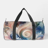 Watercolor Fantasy Floral Romantisches Muster Duffle Bag (Rückseite)