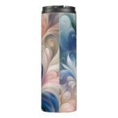 Watercolor Fantasy Floral Romantisches Muster Thermosbecher (Rückseite)