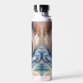 Watercolor Fantasy Floral Romantisches Muster Trinkflasche (Links)
