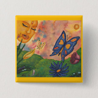 watercolor fantasy illustration woman goddess life button