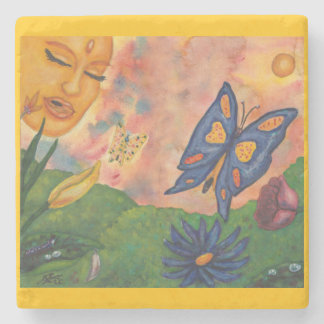 watercolor fantasy illustration woman goddess life steinuntersetzer