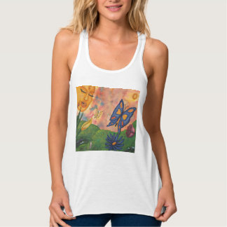 watercolor fantasy illustration woman goddess life tank top