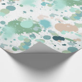 Watercolor-Farben-Spritzer Geschenkpapier (Ecke)