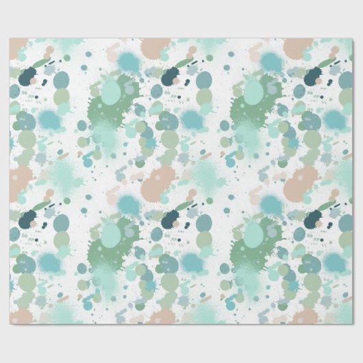 Watercolor-Farben-Spritzer Geschenkpapier (Flach)