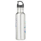 Watercolor-Farben-Spritzer Trinkflasche (Rückseite)