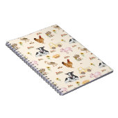 Watercolor Farm Scene Seamless Pattern Notizblock (Rechte Seite)