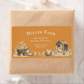 Watercolor Farm Vintage Script Egg Carton Label (Insitu)